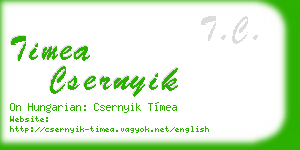 timea csernyik business card