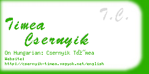 timea csernyik business card